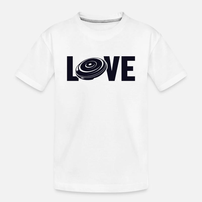 Love Frisbee Golf Korb Scheibe Disc Golfer - Kinder Premium Bio T-Shirt - Weiß