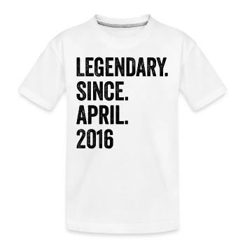 7 Years Legendary Since April 2016 7th Birthday - Kids' Premium Organic T-Shirt - white - Front