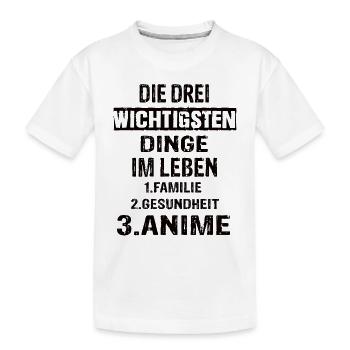 Anime - Kinder Premium Bio T-Shirt - Weiß - Vorne