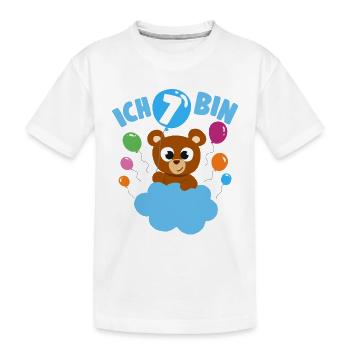 Teddybär Geburtstagshirt 5 Jahre Junge Geschenk - Kinder Premium Bio T-Shirt - Weiß - Vorne