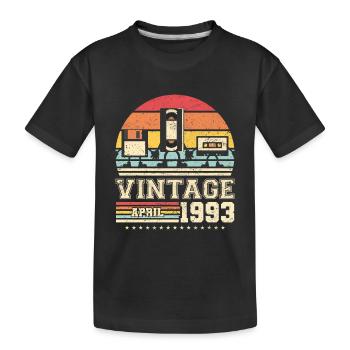 30. Geburtstag April Jahrgang 1993 Geschenkidee - Kinder Premium Bio T-Shirt - Schwarz - Vorne