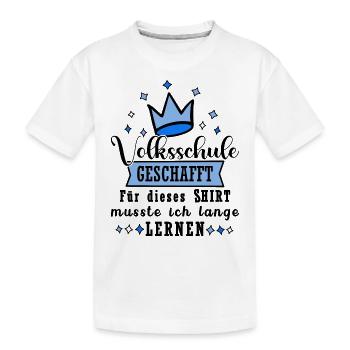 Volksschule Geschafft Absolvent Abgänger - Kinder Premium Bio T-Shirt - Weiß - Vorne