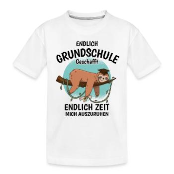 Grundschul Abgänger 2026 Grundschule Abschied - Kinder Premium Bio T-Shirt - Weiß - Vorne