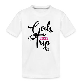 Girl Strip 2023 Girls Trip Crew Girls Tour Girls - T-shirt bio Premium Enfant - blanc - Devant