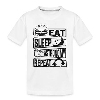 Manger dormir Astronomie Répéter Astronomy Photographe - T-shirt bio Premium Enfant - blanc - Devant