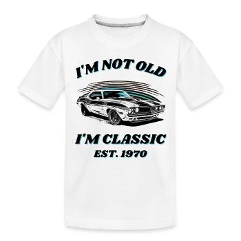Born 1970 Classic since 1970 Muscle-Car Design - Kids' Premium Organic T-Shirt - white - Front