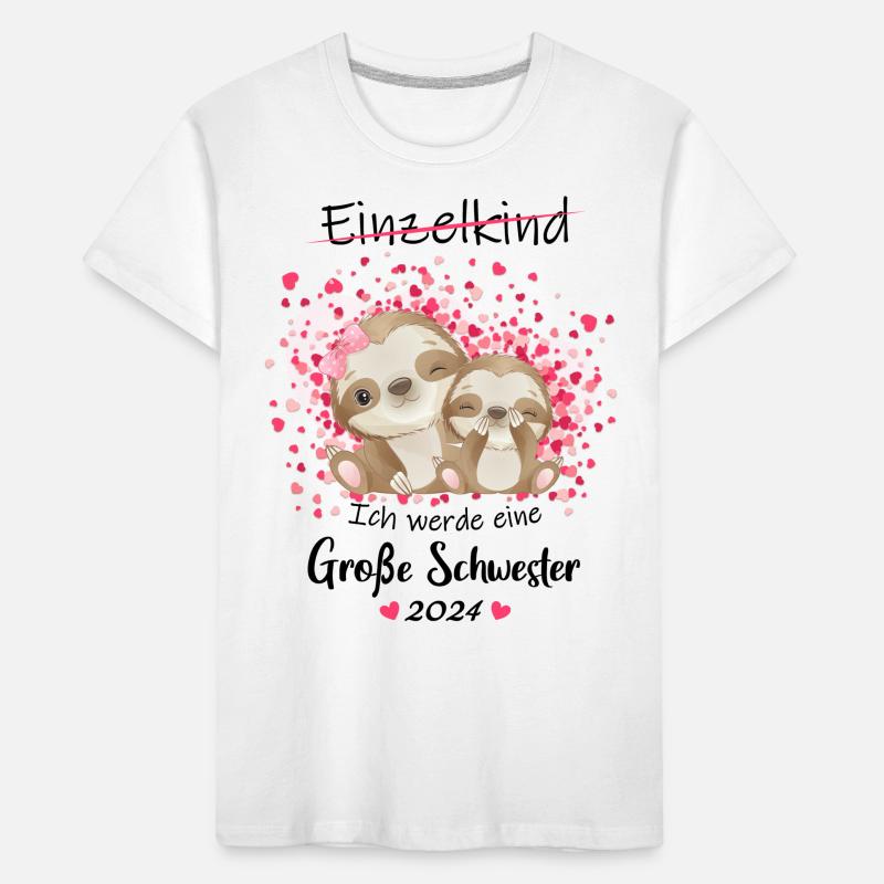 Ich Werde Eine Große Schwester 2024 Kinder Premium Bio T-Shirt
