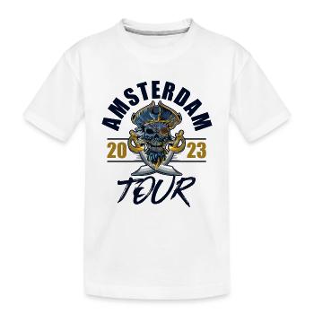 Amsterdam 2023 Skeleton - Kids' Premium Organic T-Shirt - white - Front