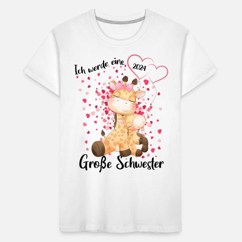 Ich Werde Eine Große Schwester 2024 Kinder Premium Bio T-Shirt
