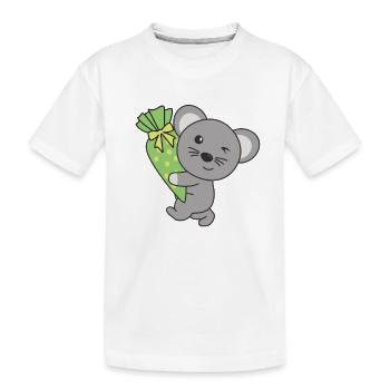 bye bye kindergarten hello school mouse - Kids' Premium Organic T-Shirt - white - Front