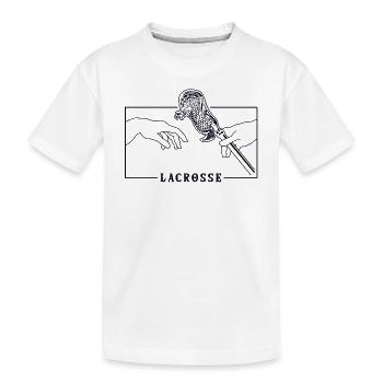 Michelangelo Création d’Adam Lacrosse Lax - T-shirt bio Premium Enfant - blanc - Devant
