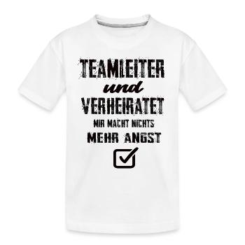 Teamleiter und Verheiratet - Kinder Premium Bio T-Shirt - Weiß - Vorne