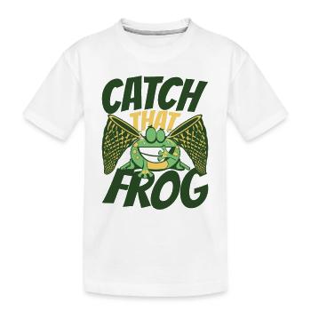 Catch That Frog Laubfrosch Kröte Kaulquappe - Kinder Premium Bio T-Shirt - Weiß - Vorne