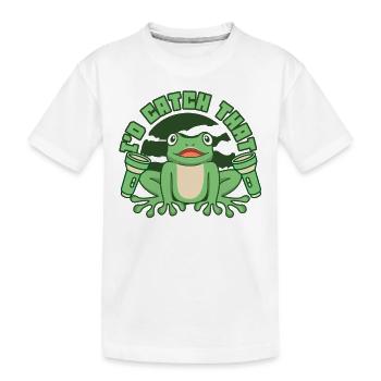 I'd Catch That Laubfrosch Kröte Kaulquappe Frosch - Kinder Premium Bio T-Shirt - Weiß - Vorne