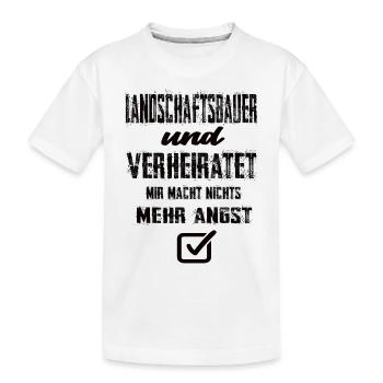 Landschaftsbauer und Verheiratet - Kinder Premium Bio T-Shirt - Weiß - Vorne