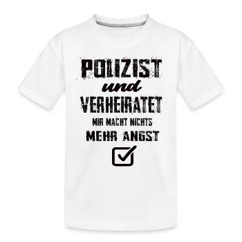 Polizist und Verheiratet - Kinder Premium Bio T-Shirt - Weiß - Vorne