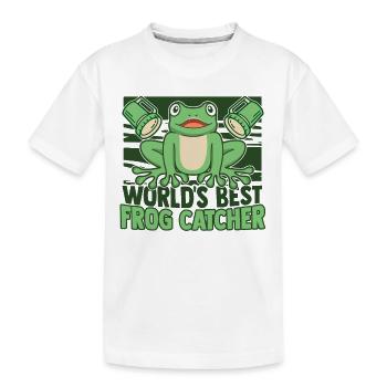 World's Best Frog Catcher Kröte Kaulquappe Frosch - Kinder Premium Bio T-Shirt - Weiß - Vorne