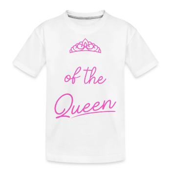 Fille de la reine d’anniversaire - T-shirt bio Premium Enfant - blanc - Devant