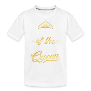 Fille de la reine d’anniversaire - T-shirt bio Premium Enfant - blanc - Devant