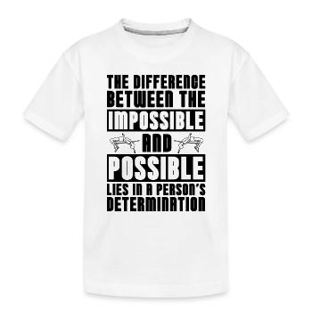 La différence entre le saut en hauteur - T-shirt bio Premium Enfant - blanc - Devant