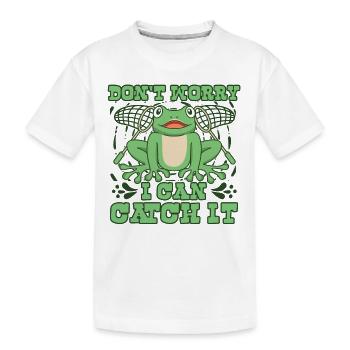 Ne t’inquiète pas, je peux l’attraper Crapaud rainette - T-shirt bio Premium Enfant - blanc - Devant
