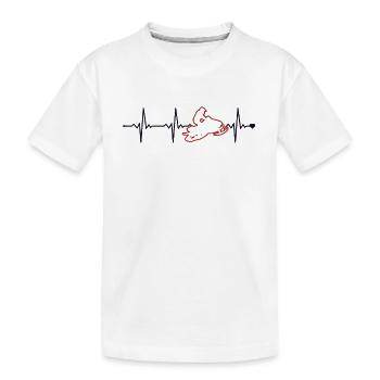 Motoneige Heartbeat Moto de neige Motoneige - T-shirt bio Premium Enfant - blanc - Devant