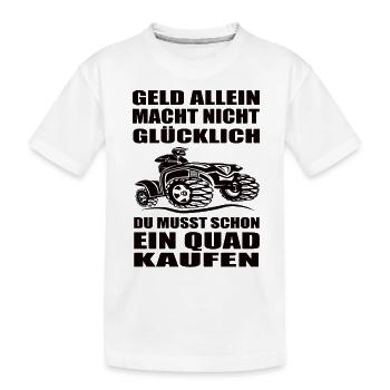 Quad - Kinder Premium Bio T-Shirt - Weiß - Vorne