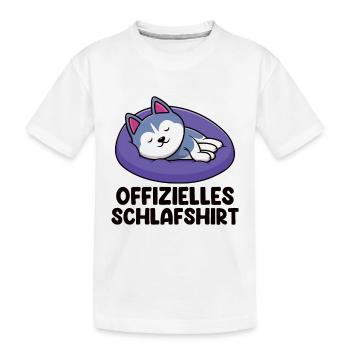 Offizielles Schlafshirt Schlafender Hund - Kinder Premium Bio T-Shirt - Weiß - Vorne