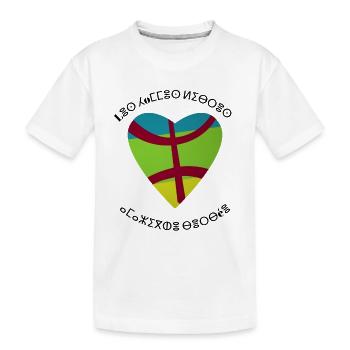 kabyle T-shirt graffiti Le Printemps berbère - T-shirt bio Premium Enfant - blanc - Devant