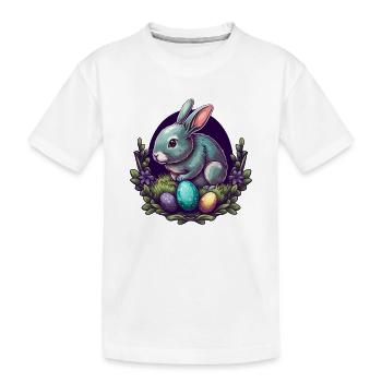 Lapin de Pâques lapin - T-shirt bio Premium Enfant - blanc - Devant