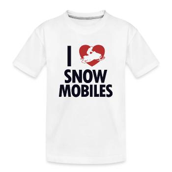 J’adore Motoneige Moto Motoneige Motoneige - T-shirt bio Premium Enfant - blanc - Devant