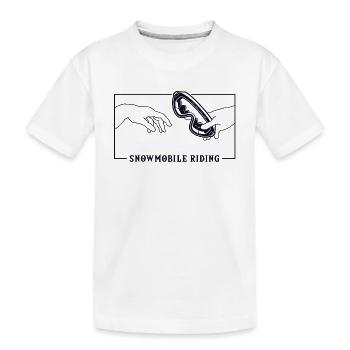 Michelangelo Création d’Adam Snowmobile Driver - T-shirt bio Premium Enfant - blanc - Devant
