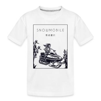 Motoneige chinoise Hanzi Conducteur de motoneige - T-shirt bio Premium Enfant - blanc - Devant