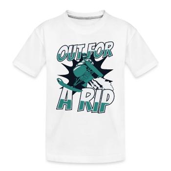 À la recherche d’une motoneige Rip Motoneige Conducteurs de motoneige - T-shirt bio Premium Enfant - blanc - Devant