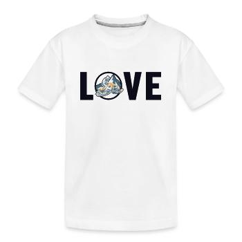 Love Motorschlitten Schneemotorrad Snowmobile - Kinder Premium Bio T-Shirt - Weiß - Vorne