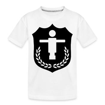 Kicker Wappen - Kinder Premium Bio T-Shirt - Weiß - Vorne