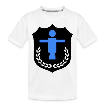 kicker wappen - Kinder Premium Bio T-Shirt - Weiß - Vorne