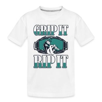 Adgrippez-le et déchirez-le Motoneige Motoneige - T-shirt bio Premium Enfant - blanc - Devant