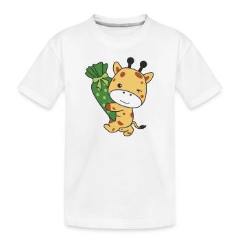 bye bye kindergarten hello school giraffe - Kids' Premium Organic T-Shirt - white - Front