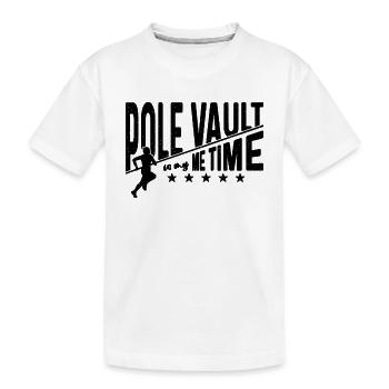 Le saut à la perche est mon saut à la perche en saut en hauteur - T-shirt bio Premium Enfant - blanc - Devant