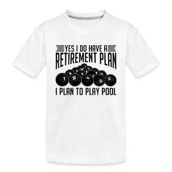Oui, j’ai un joueur de billard Retirement Cue Stick - T-shirt bio Premium Enfant - blanc - Devant