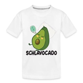 Lustige Avocado - Schlavocado - Kinder Premium Bio T-Shirt - Weiß - Vorne