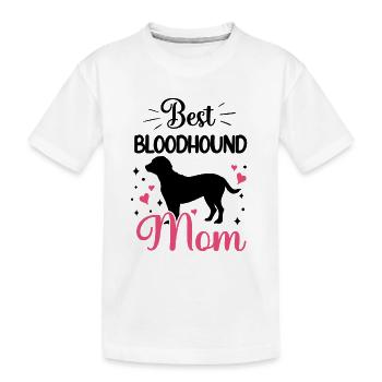 Meilleure maman de chien de sudation hanovrienne - T-shirt bio Premium Enfant - blanc - Devant