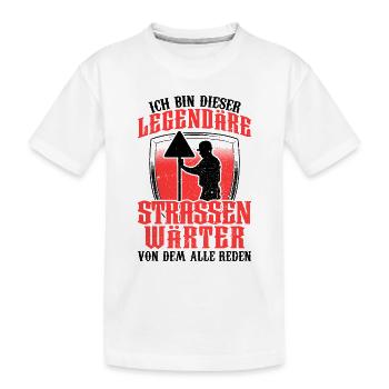 Legendärer Straßenwärter Straßenbauer - Kinder Premium Bio T-Shirt - Weiß - Vorne