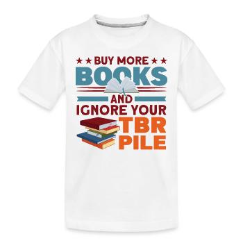 Buchliebhaber Design mit Büchern für Literatur - Kinder Premium Bio T-Shirt - Weiß - Vorne