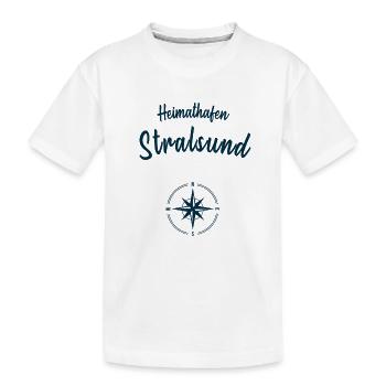 Heimathafen Stralsund Ostsee Küste Segeln Meer - Kinder Premium Bio T-Shirt - Weiß - Vorne