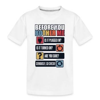 Avant de m’embêter Informaticien Admin - T-shirt bio Premium Enfant - blanc - Devant