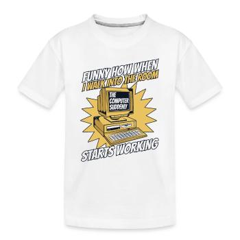 L’ordinateur commence soudainement à fonctionner admin - T-shirt bio Premium Enfant - blanc - Devant
