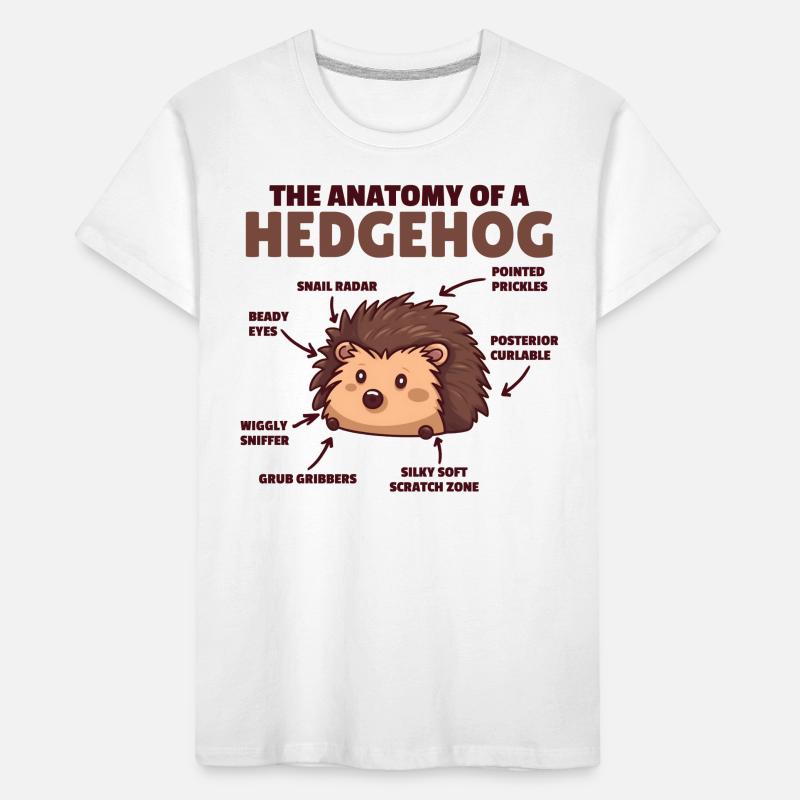explication de hérisson mignon Anatomie d’un hérisson T-shirt bio Premium Enfant