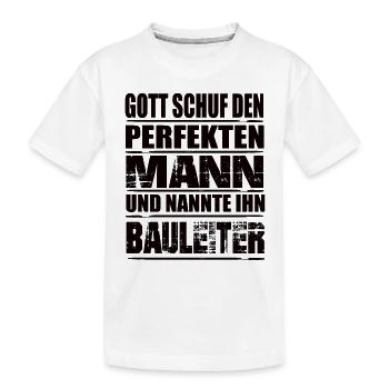 Bauleiter - Kinder Premium Bio T-Shirt - Weiß - Vorne